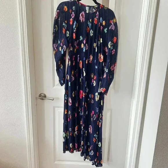 NWT STINE GOYA Luella Dress Flower Live at Night Size Small Color Blue - Picture 5 of 9